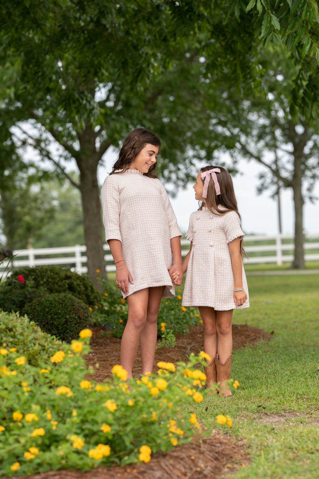 Emerson Pink Brown Tweed Dress
