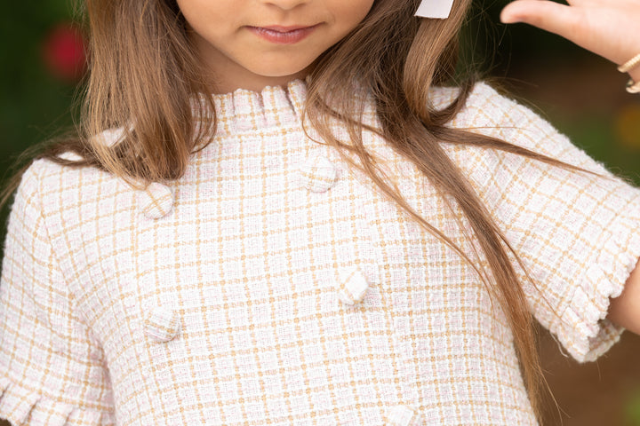 Emerson Pink Brown Tweed Dress