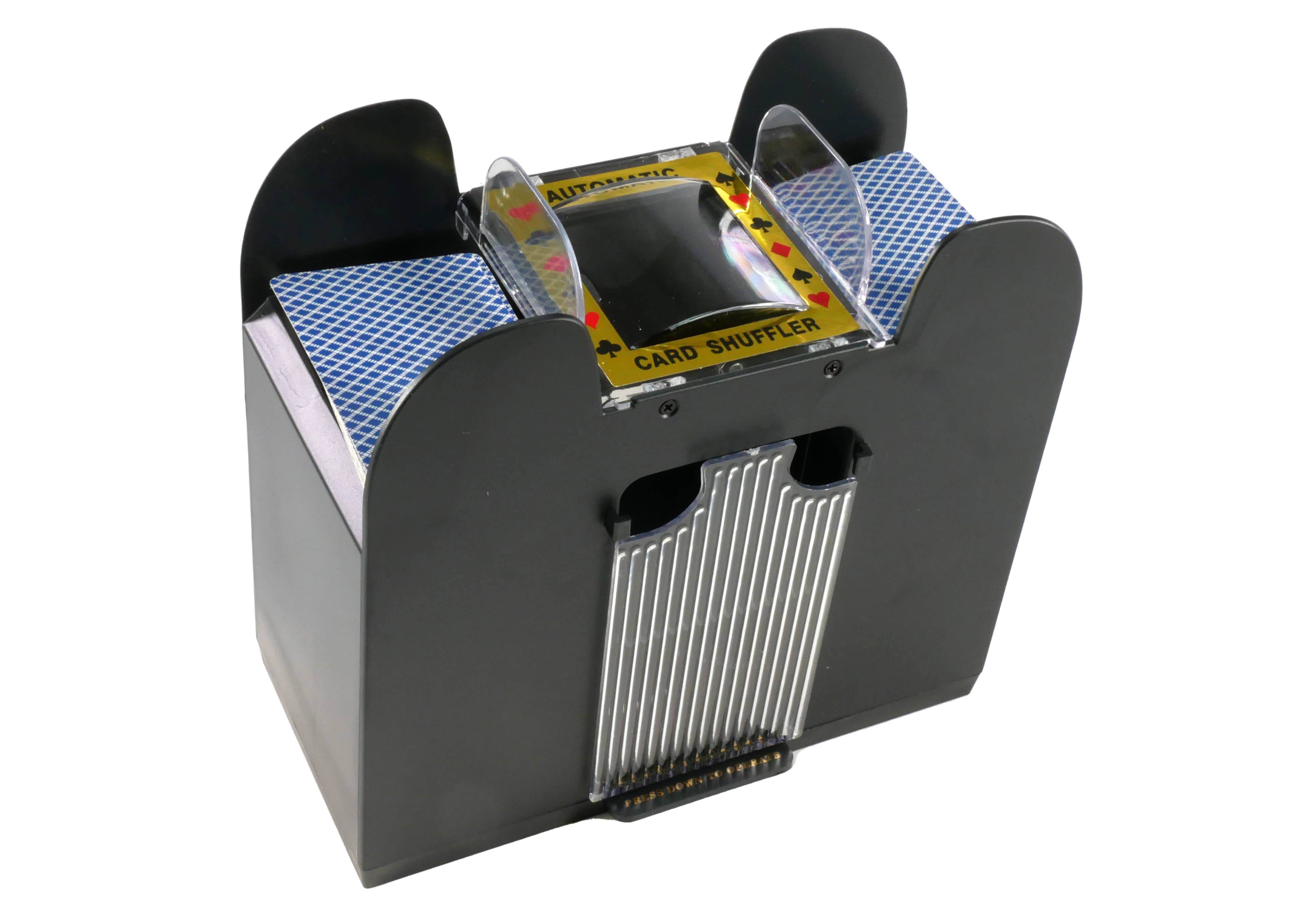 card shuffler with sleeves 6-Deck Battery Card Shuffler