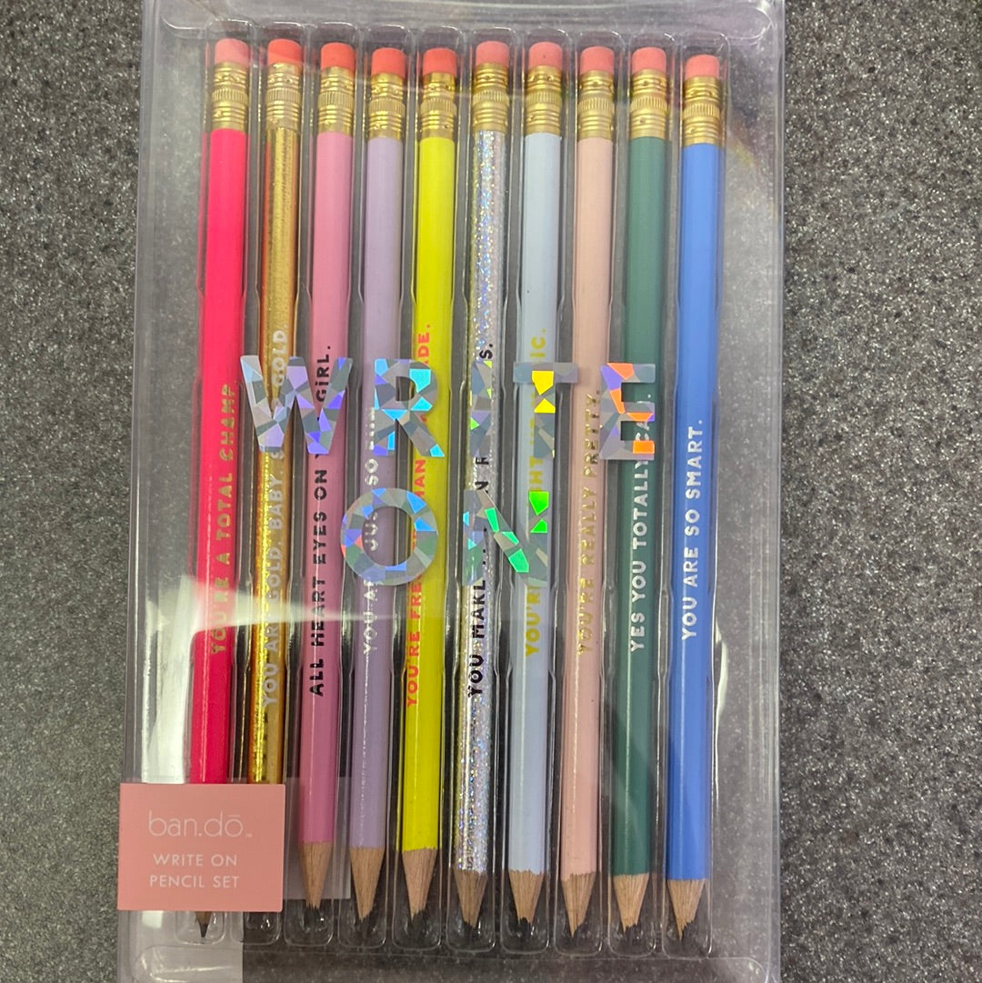 Ban.do Write on Pencil Set