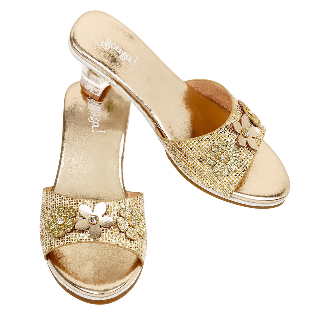 Ellina - High Heel Slipper Metallic Gold
