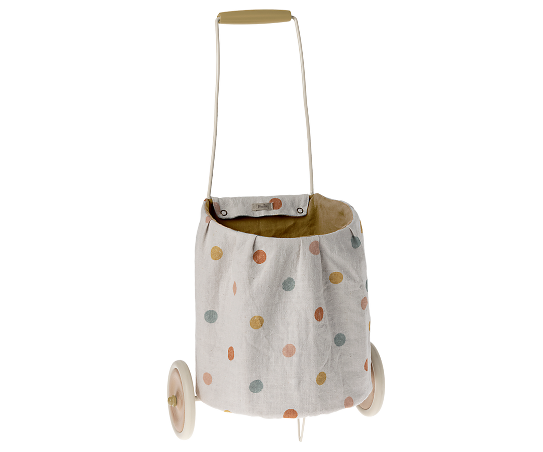 Maileg Trolley, Multi dots - Yellow