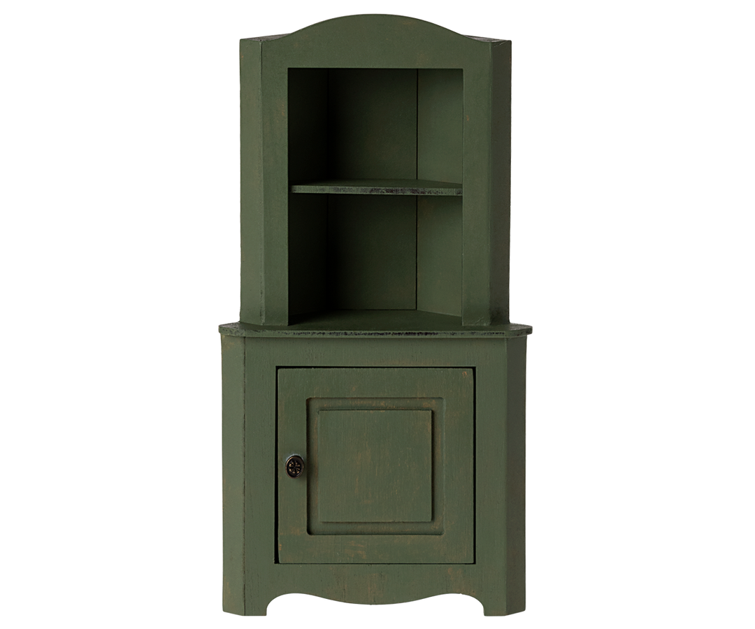 Maileg Miniature corner cabinet - Dark green