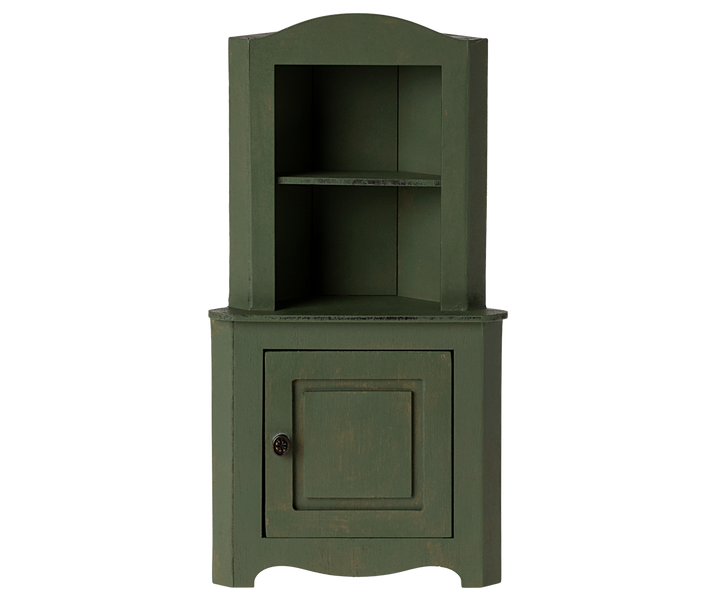 Maileg Miniature corner cabinet - Dark green