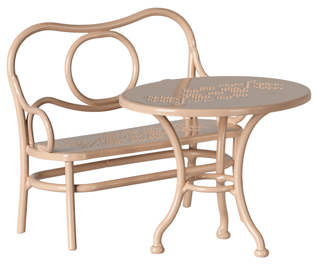 Maileg Café set, Mouse, Big - Pale pink