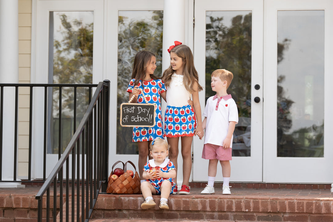 Mary Chase Navy Apple Dress
