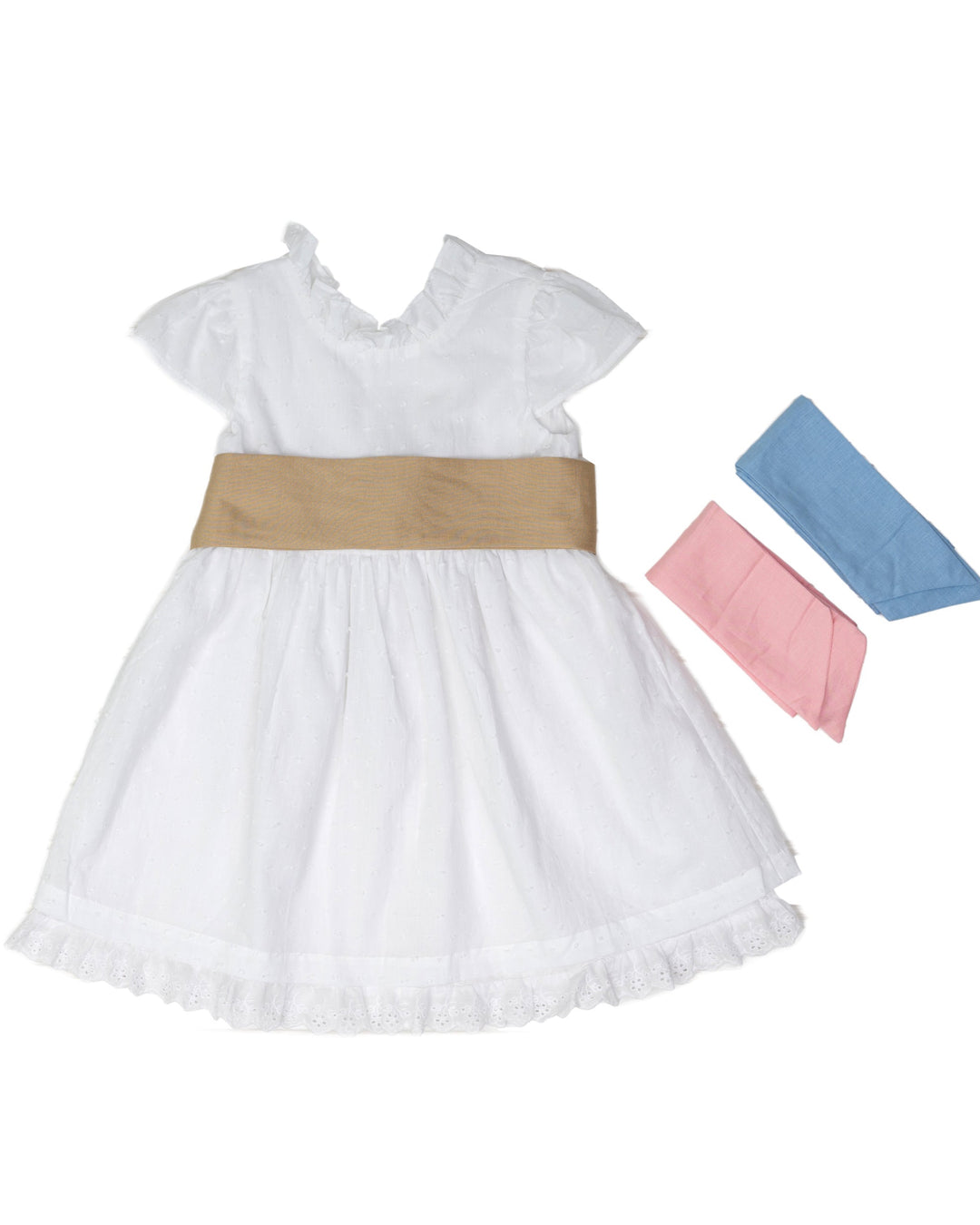 Francesca White Swiss Dot Dress