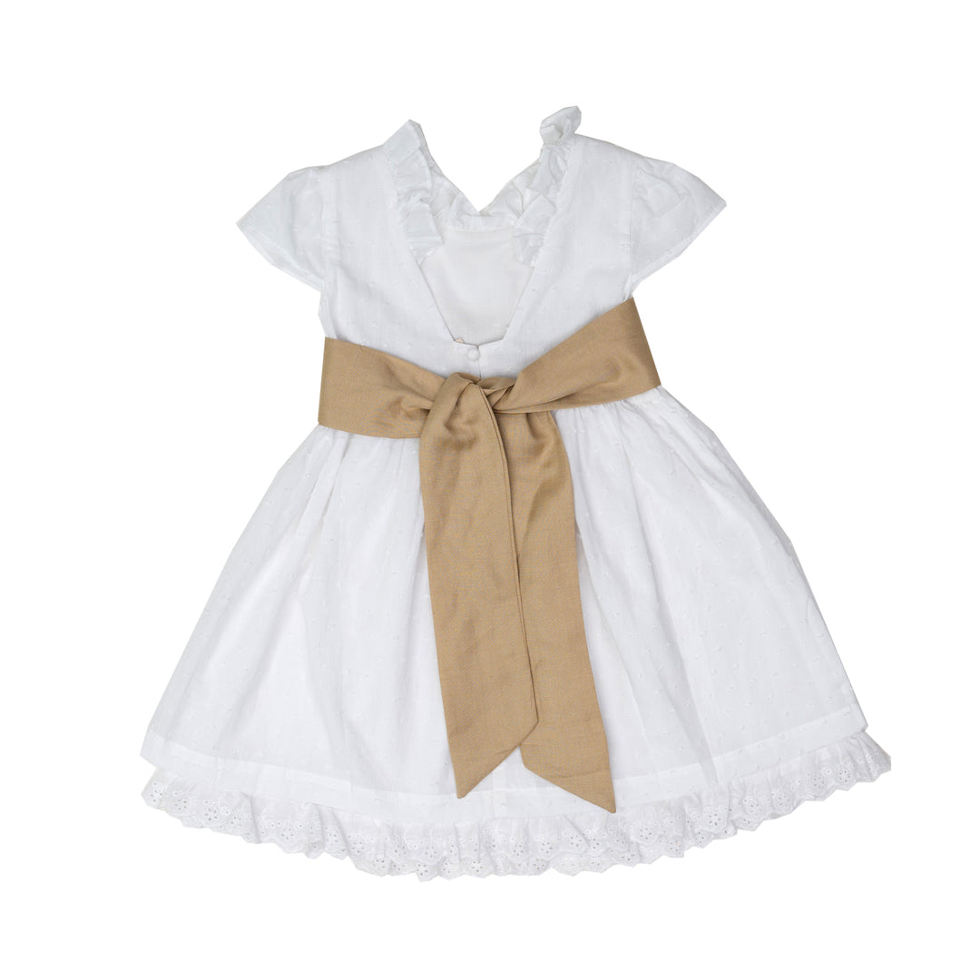 Francesca White Swiss Dot Dress
