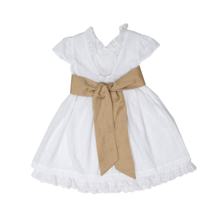 Francesca White Swiss Dot Dress