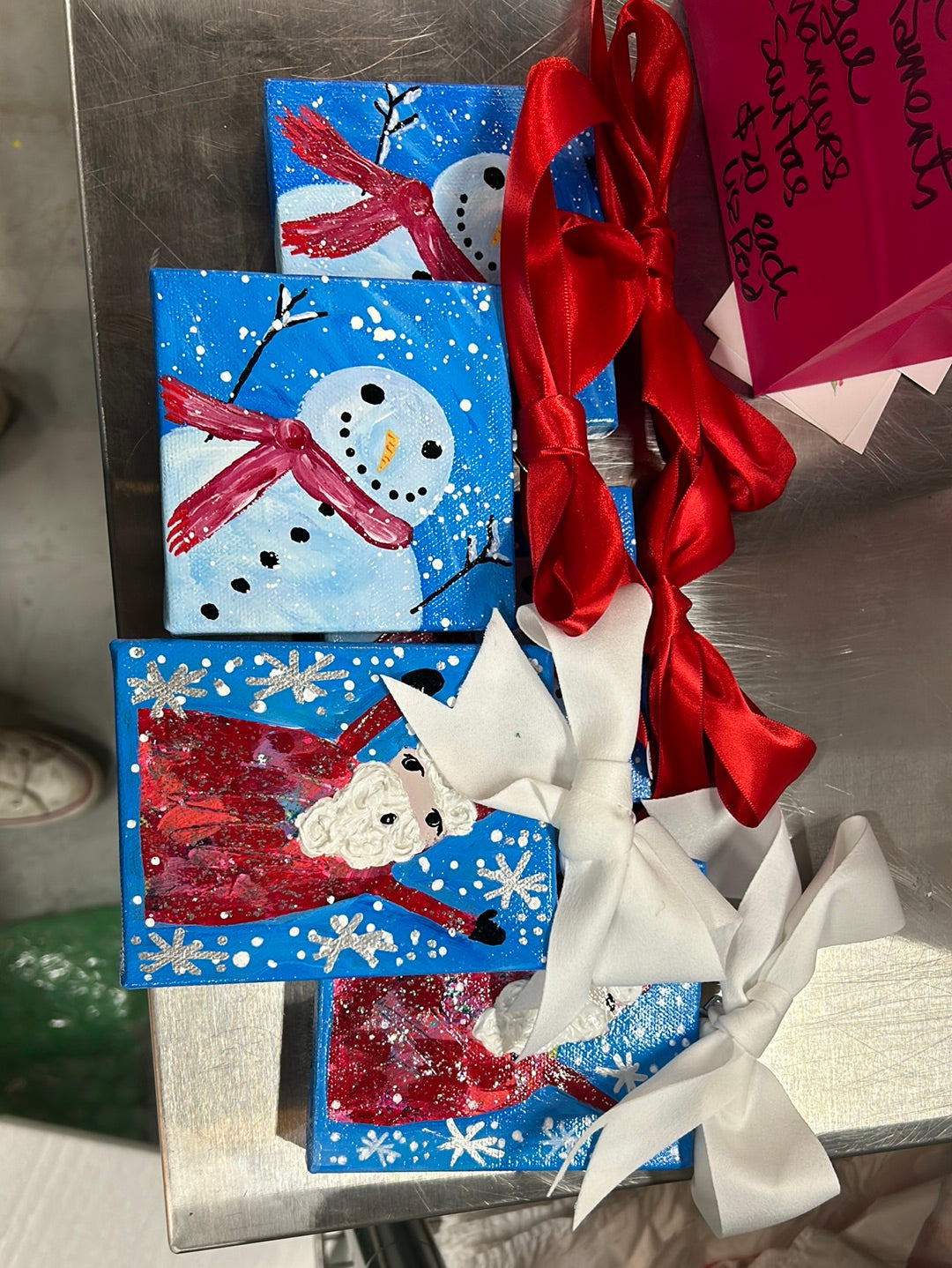 Lisa Reid Handcrafted Painted Canvas Ornaments