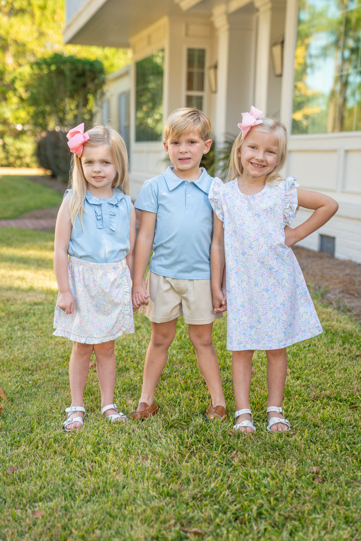 Boys Short Sleeve Light Blue Polo