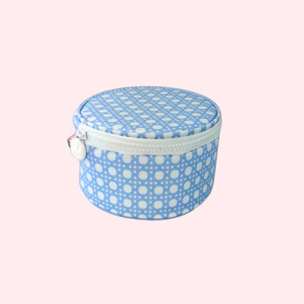 6" Baby Blue Bungalow Button Bag