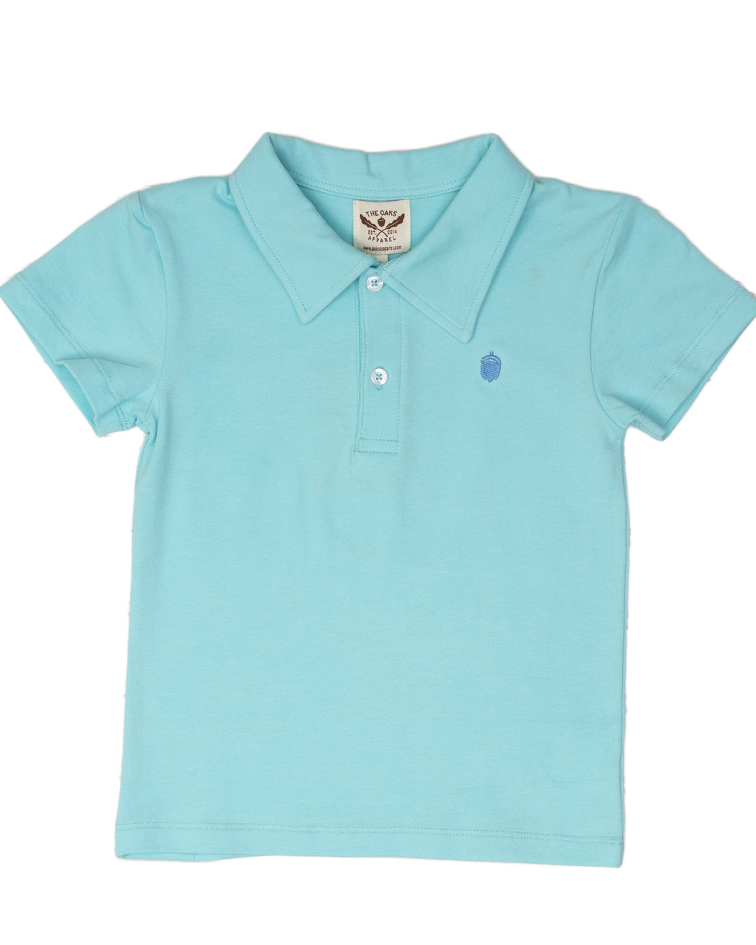 Boys Short Sleeve Aqua Polo