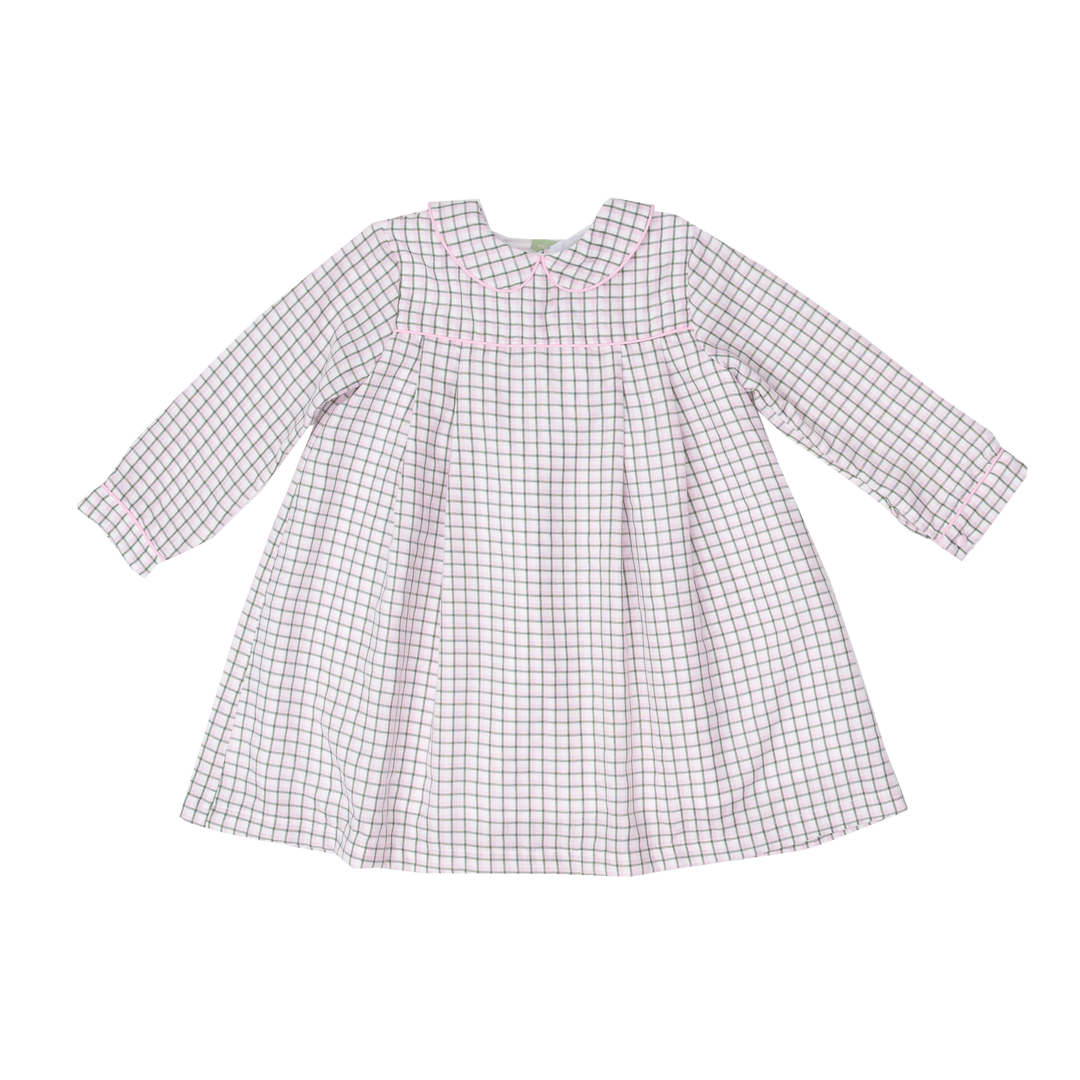 Lottie Pink and Green Windowpane Dress