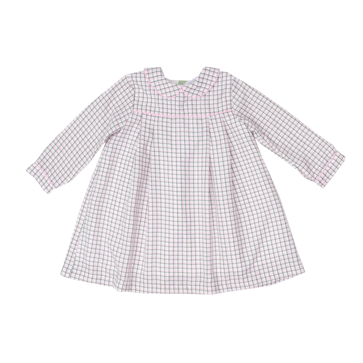Lottie Pink and Green Windowpane Dress