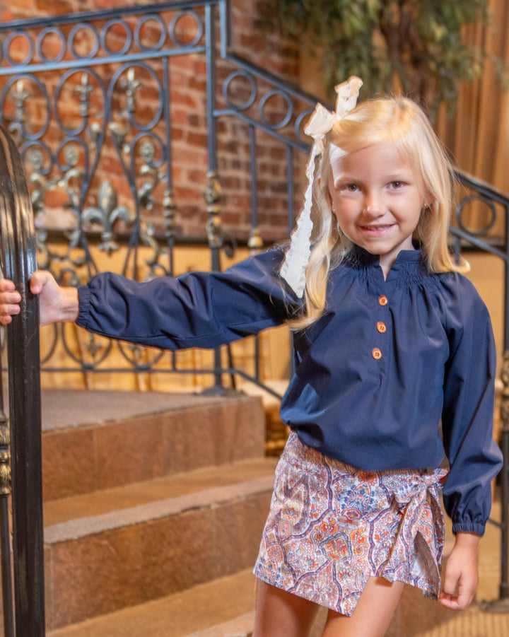 Girl's Navy Blouse