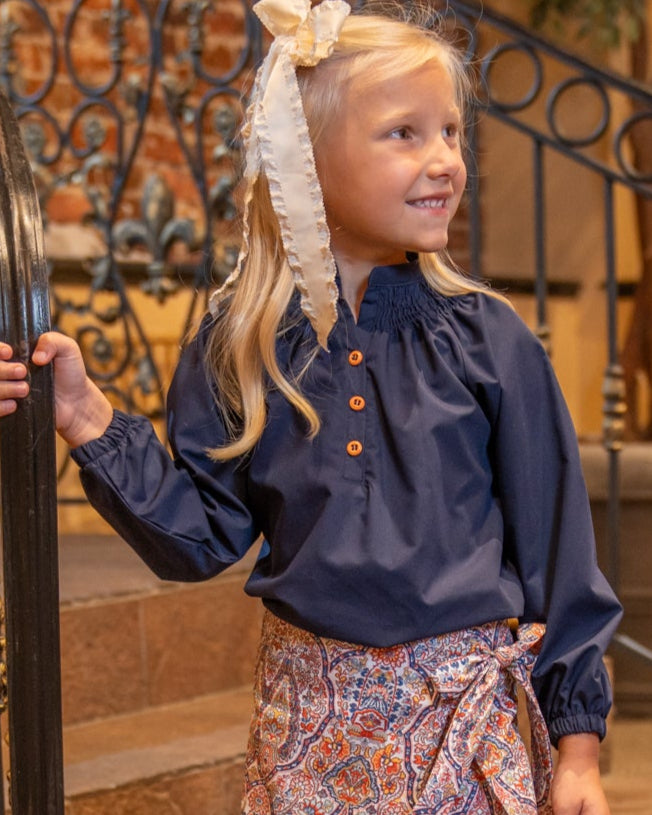 Girl's Navy Blouse