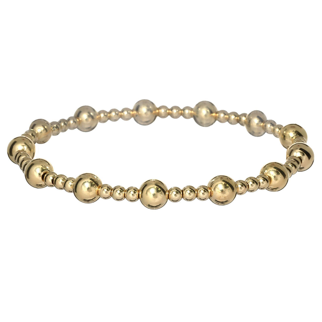 "JASMINE" Waterproof Bracelet: Gold Filled / Stretchy 6.5"