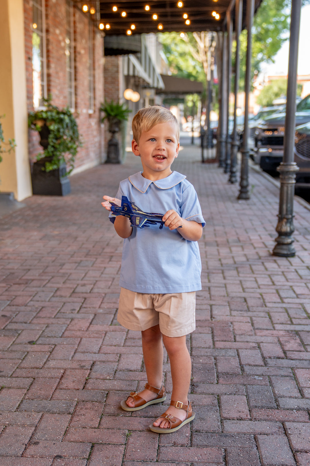 John Blue with Tan Short Set