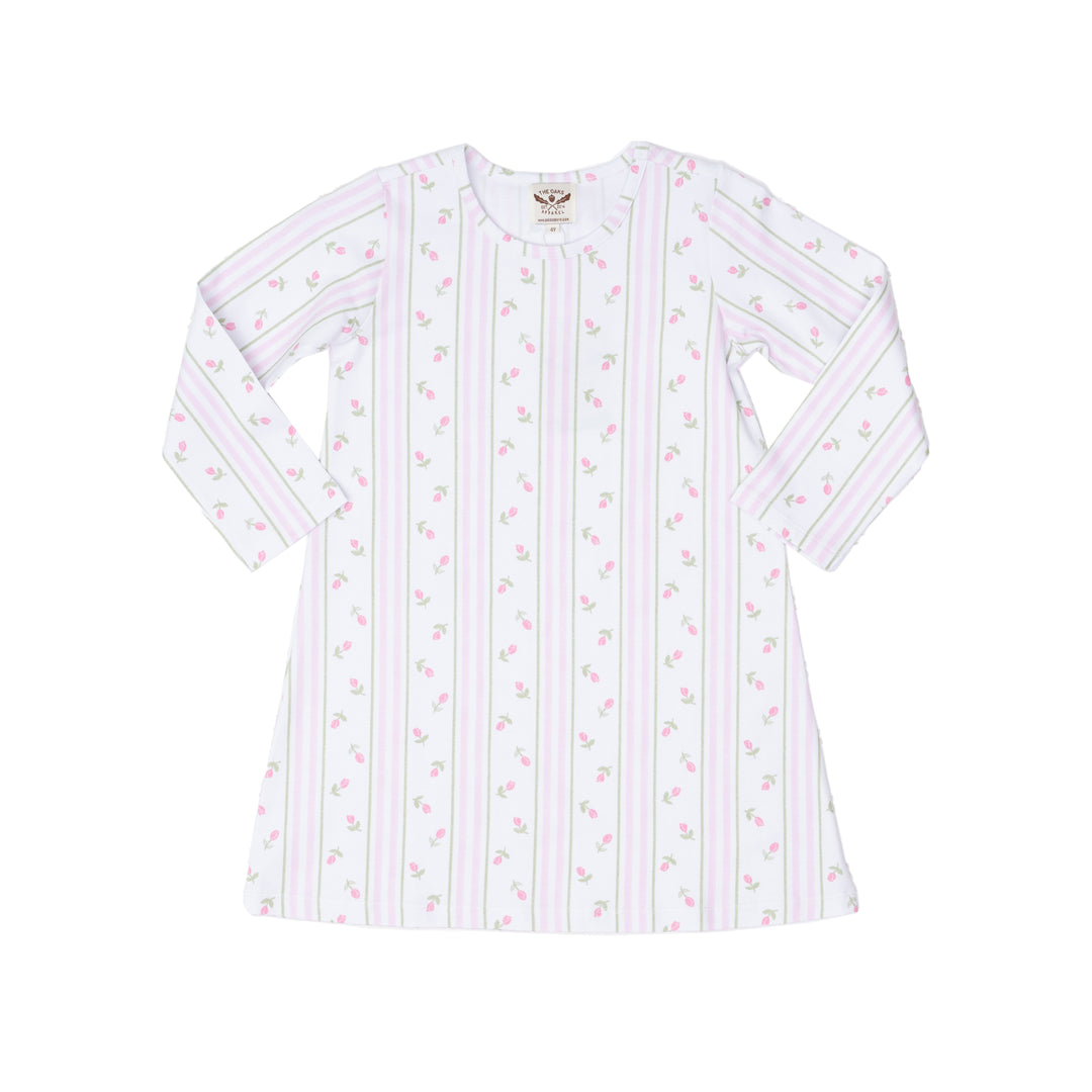 Mary Chase Long Sleeve Striped Tulip Dress