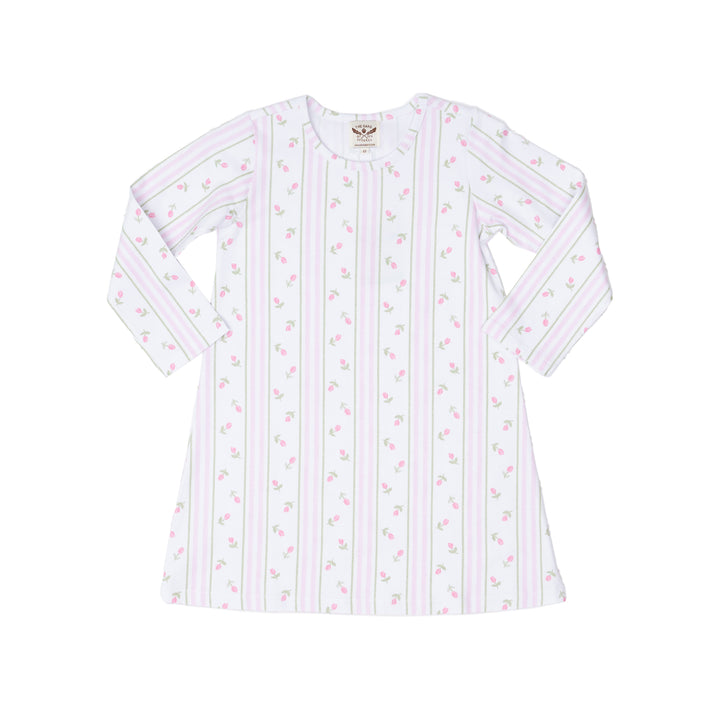 Mary Chase Long Sleeve Striped Tulip Dress