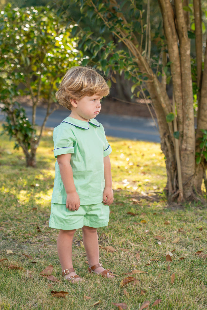 John Green W/ Navy Short Set