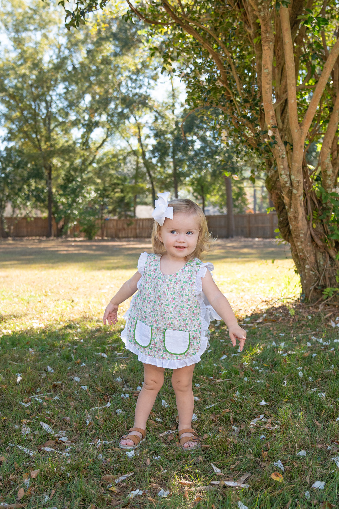 Lily Green Floral Bloomer Set