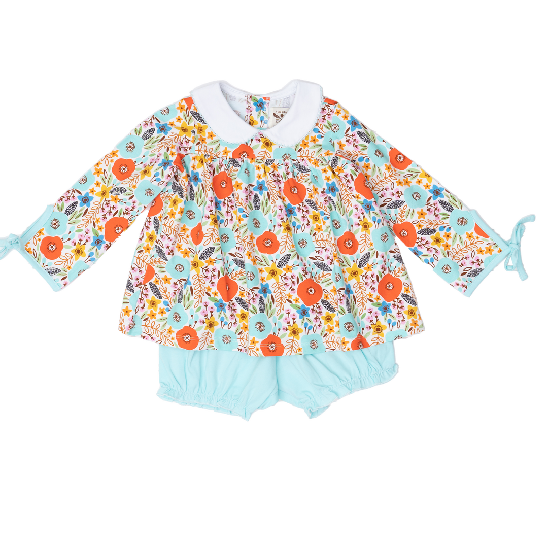 Mary Charlotte Fall Floral Bloomer Set