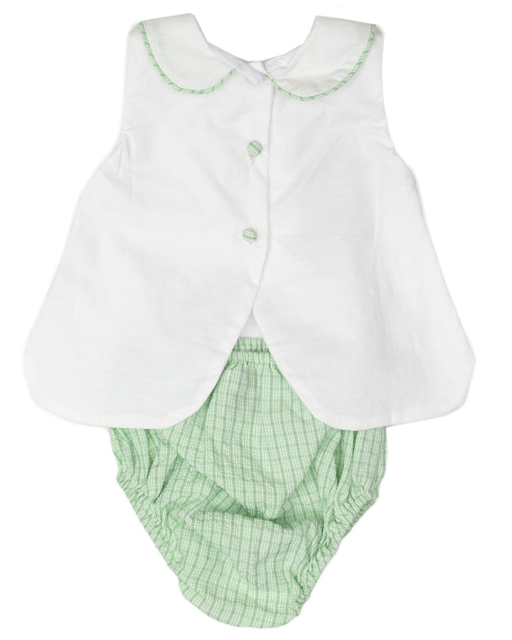 Rayleigh Green Check Diaper Set