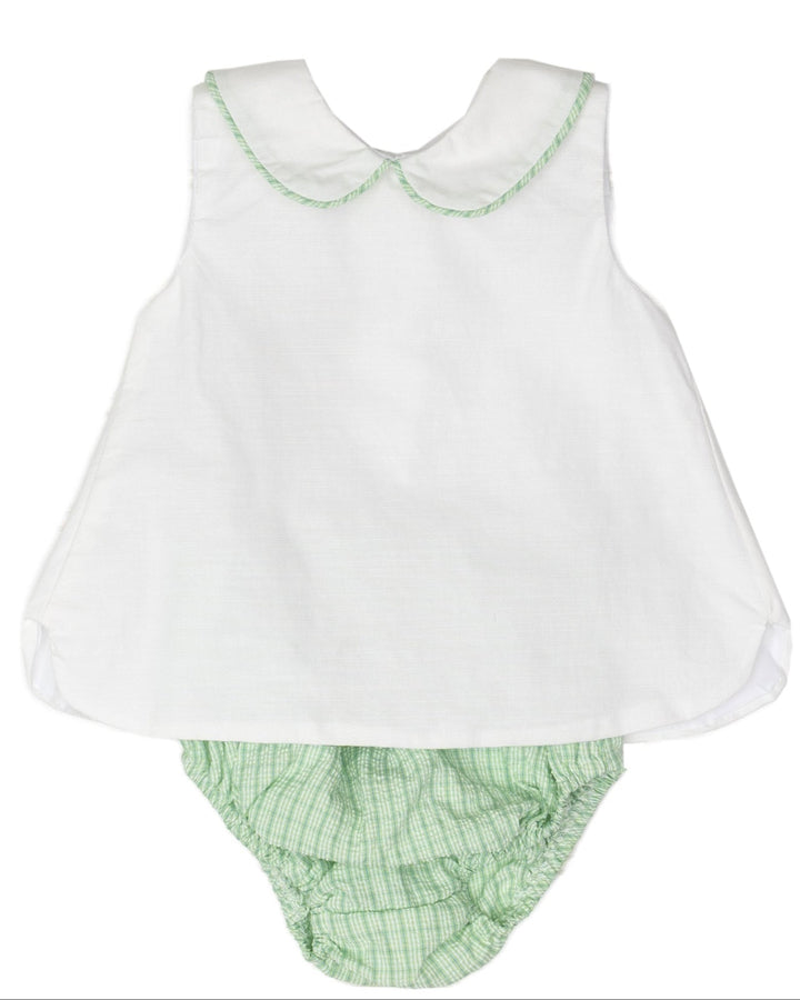 Rayleigh Green Check Diaper Set