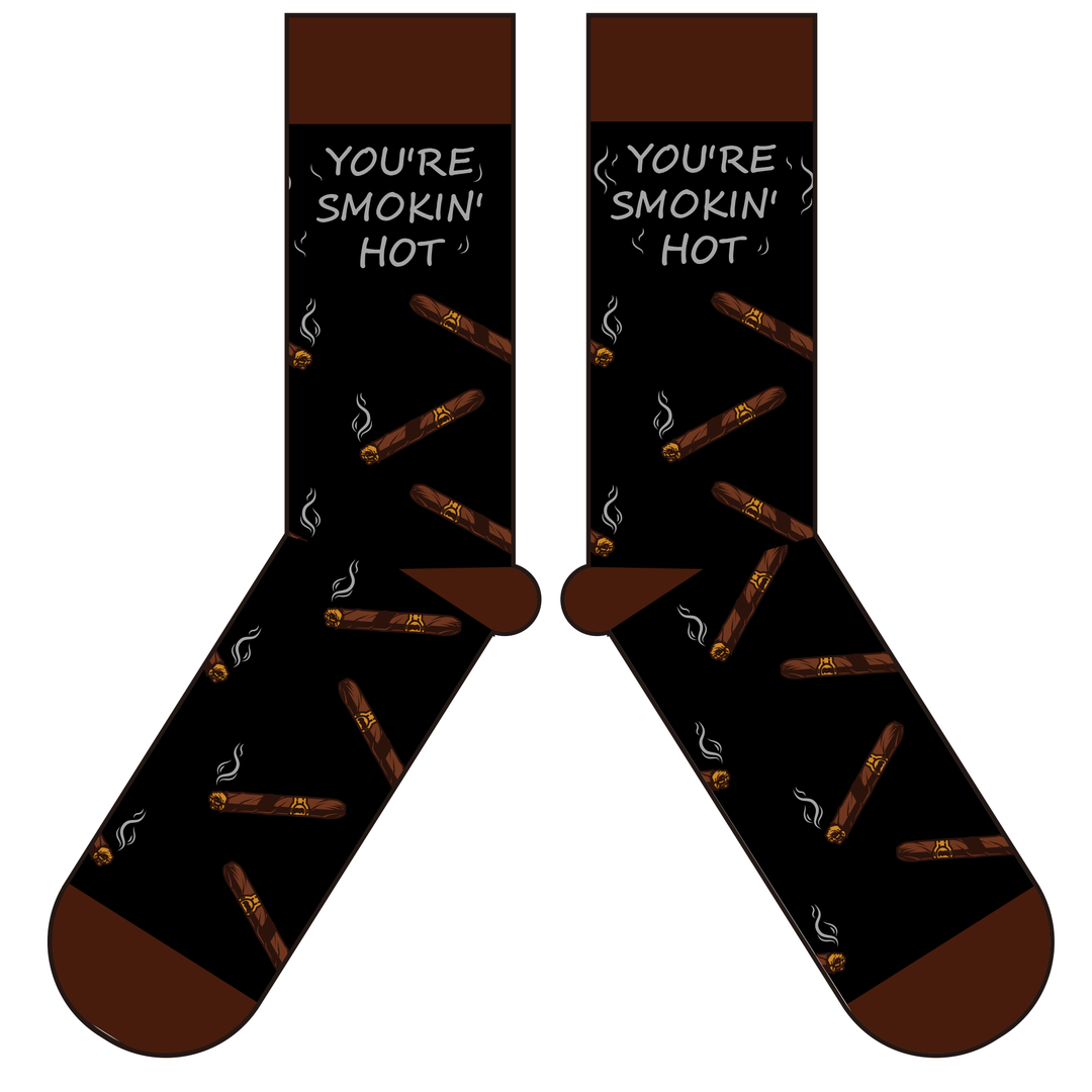 Barrel Down South - You're Smokin' Hot Fun Cigar Socks