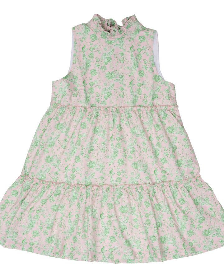 Christa Pink & Green Chintz Mom Dress