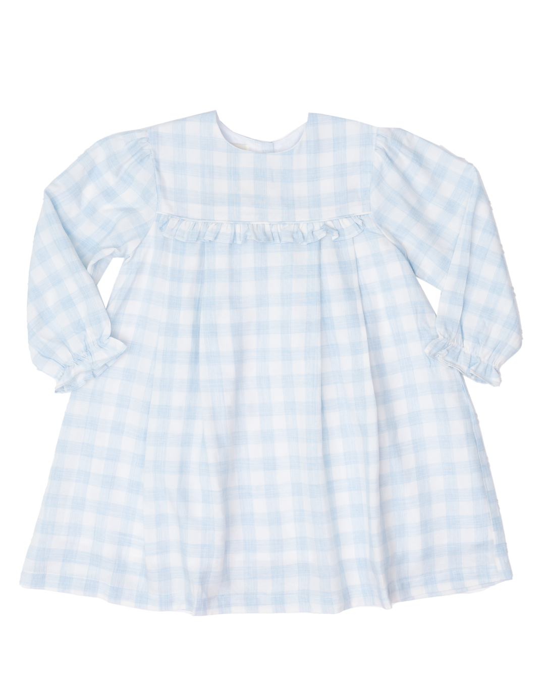 Alicia Soft Blue Check Dress