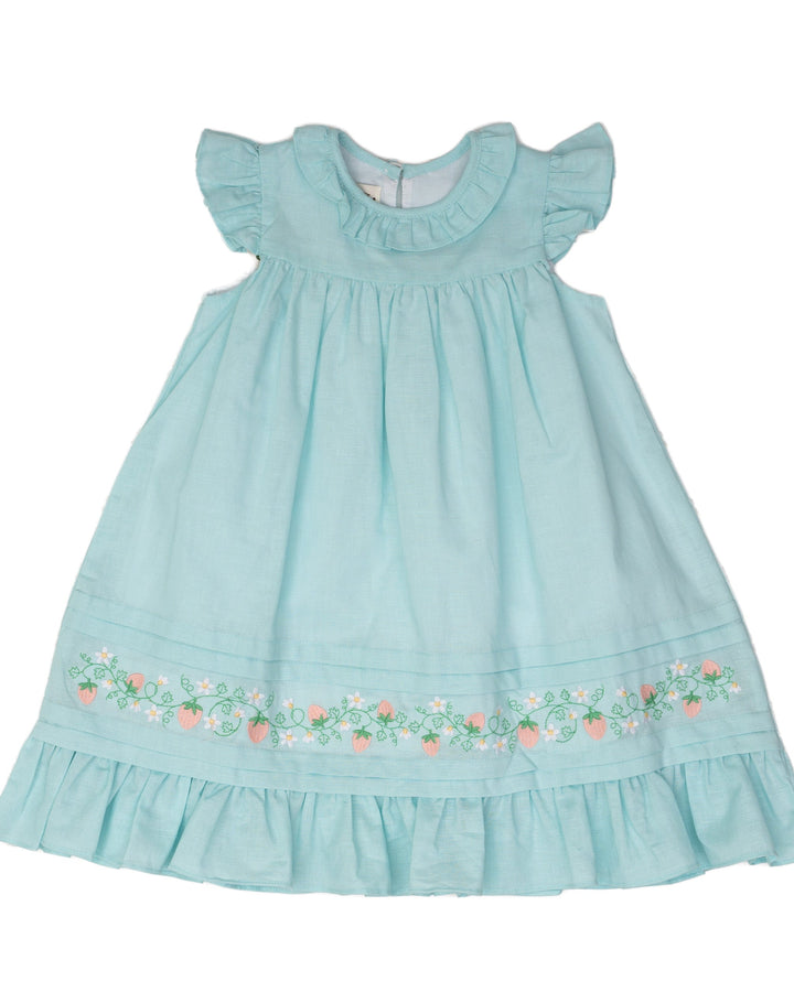 Janet Aqua Strawberry Dress