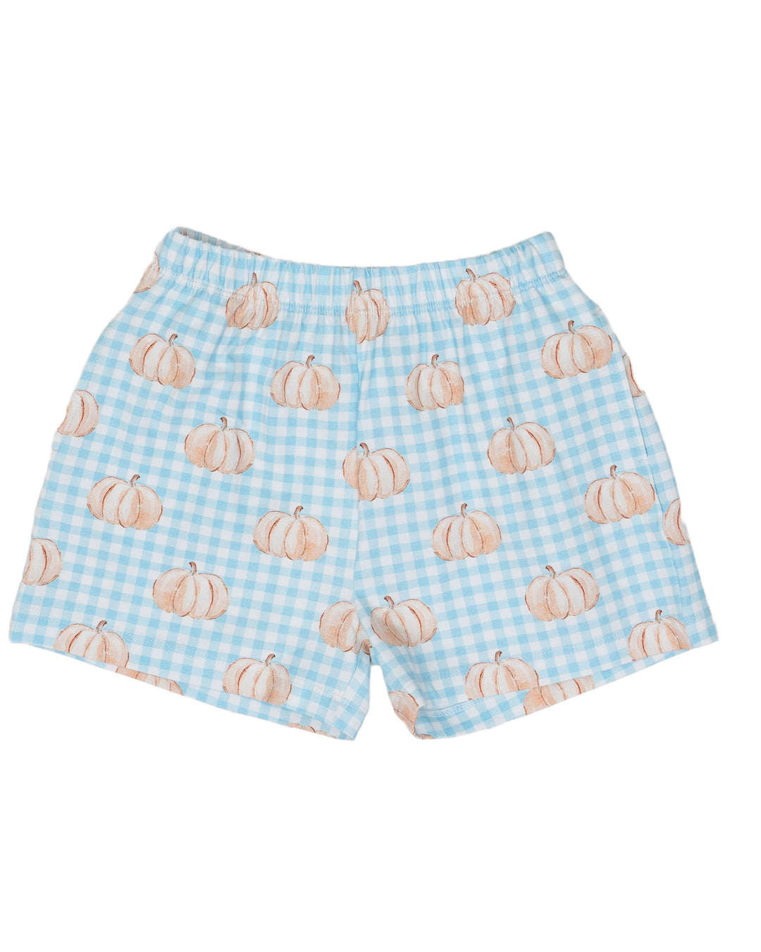 Blue Check Pumpkin Boy Shorts