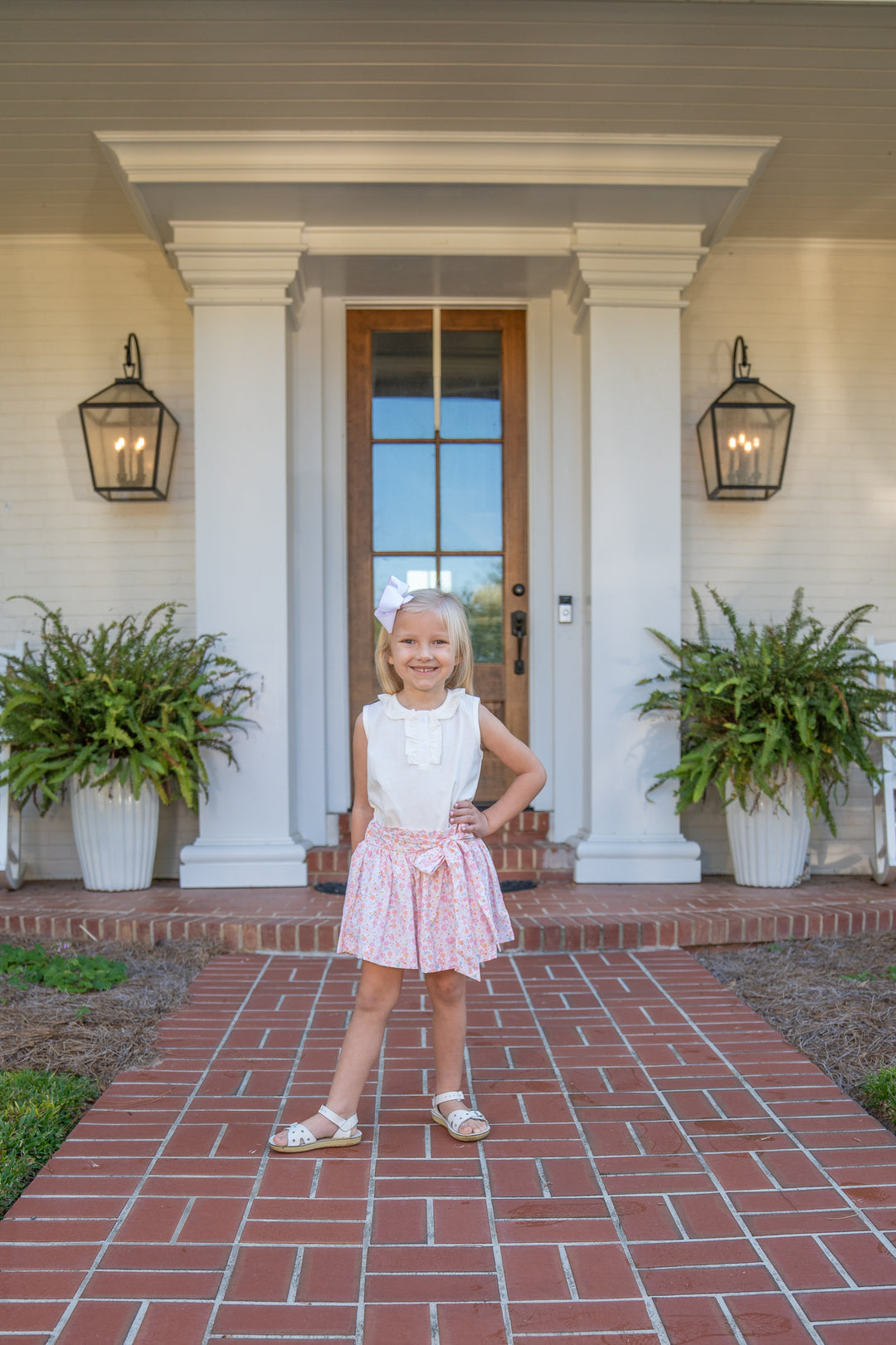 Lacey Pink Floral Skirt