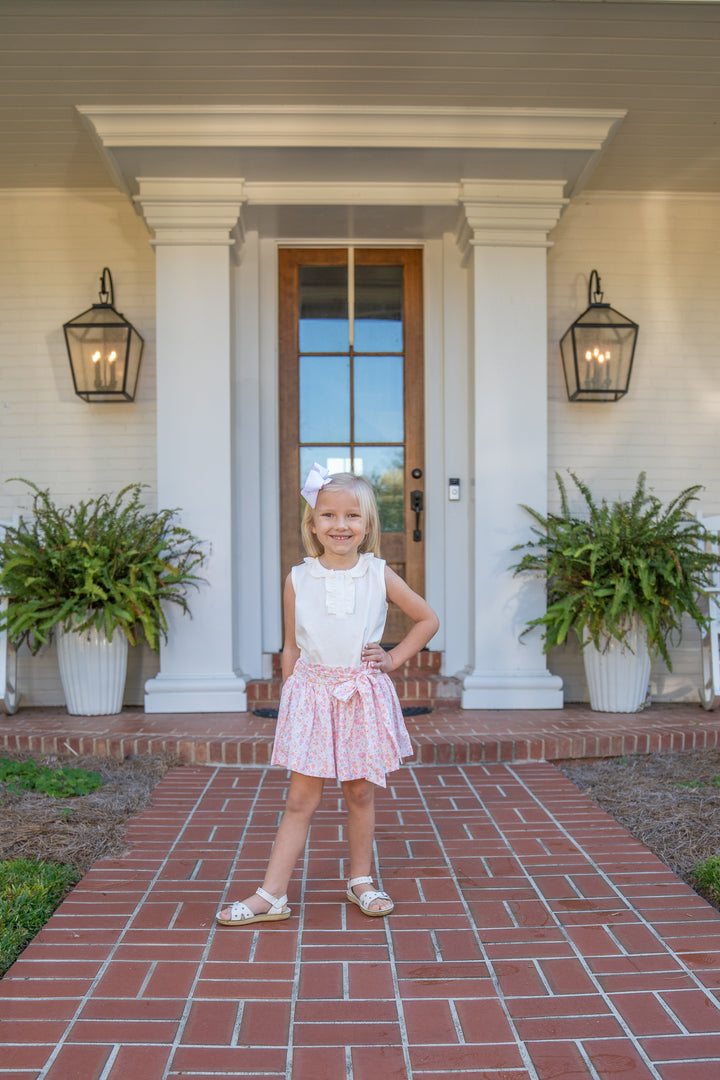 Lacey Pink Floral Skirt