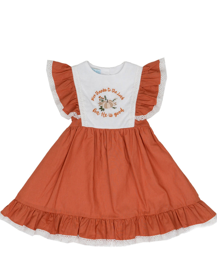 Grace "He Is Good" Orange Dress
