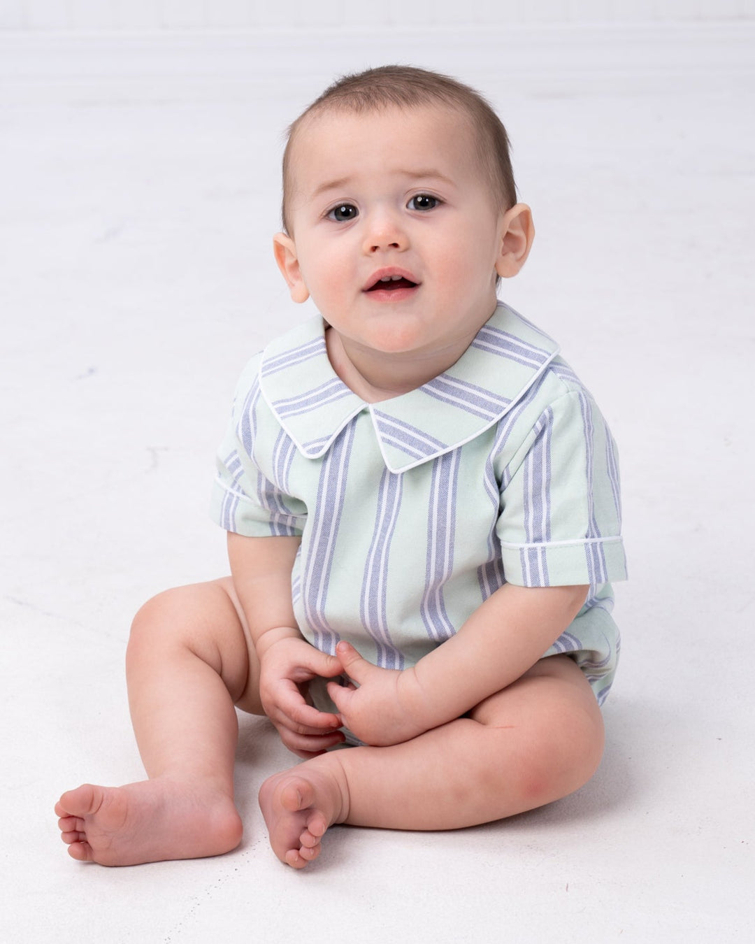 Baylor Mint & Navy Stripe Bubble