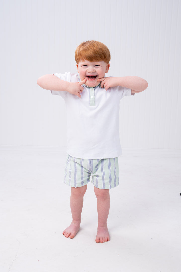 Easton Mint & Navy Stripe Set