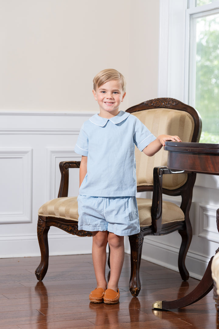 Crawford Baby Blue Cord Short Set
