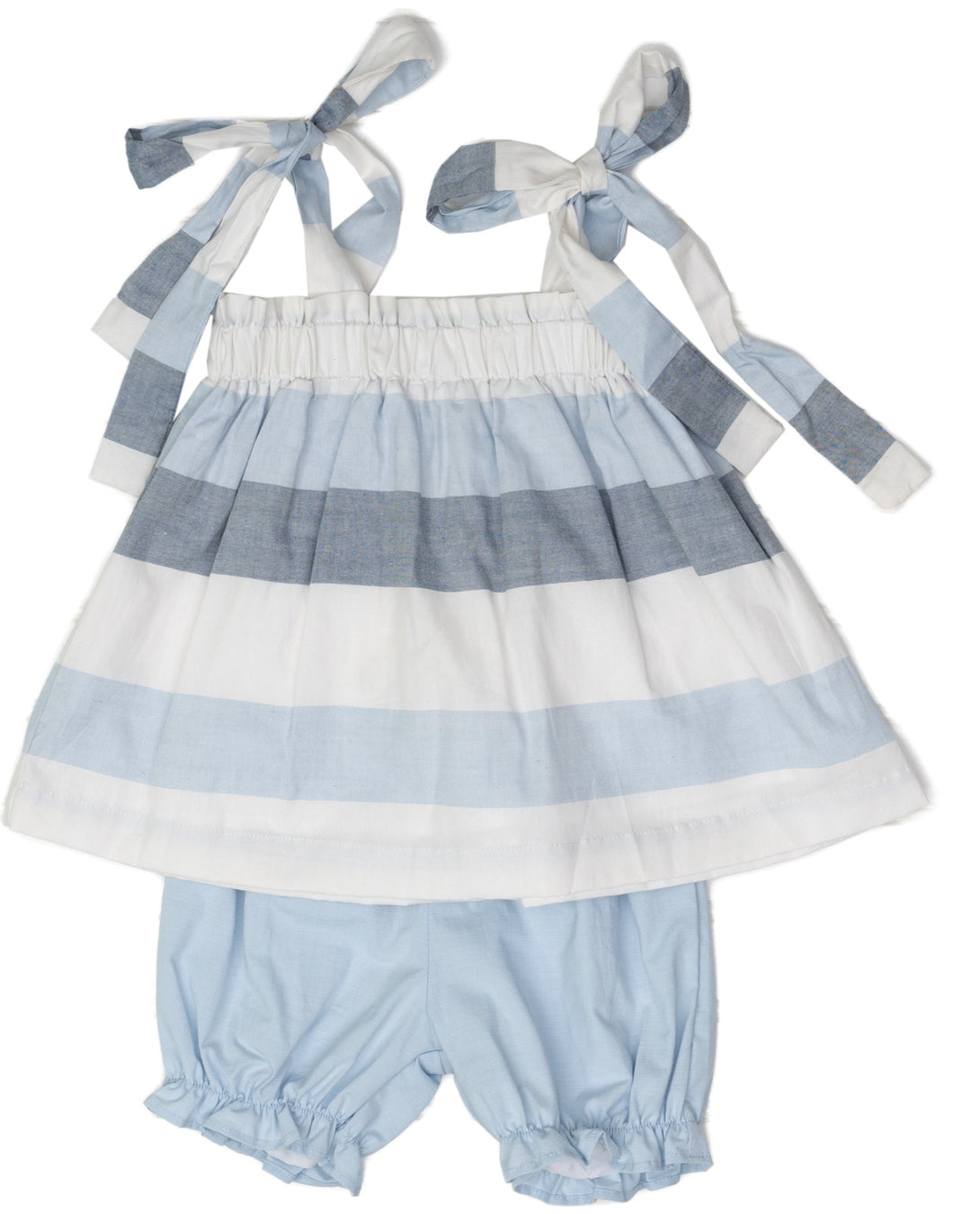 Wrinley Blue Stripe Bloomer Set
