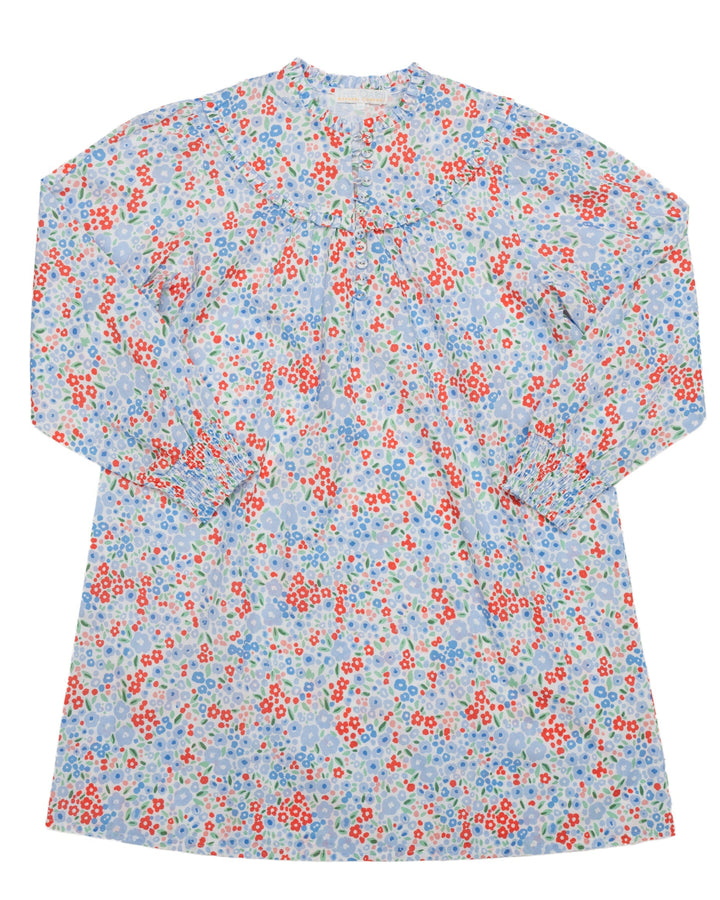 Ann Pepper Mom Blue Red Floral Dress
