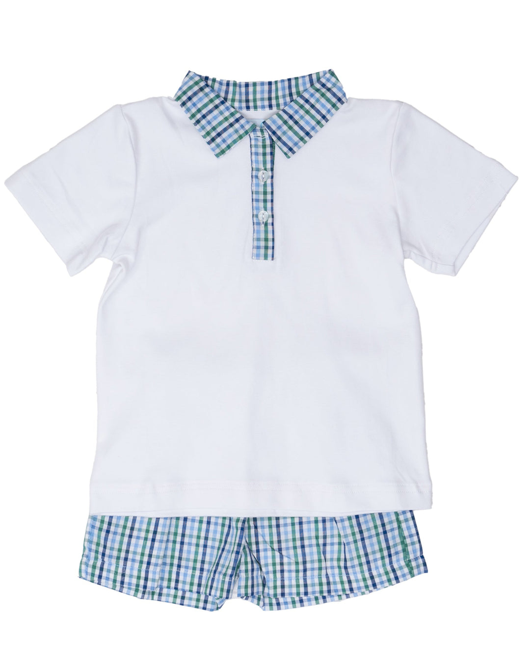 Easton Green & Blue Check Short Set