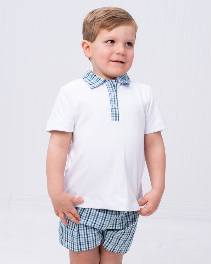 Easton Green & Blue Check Short Set