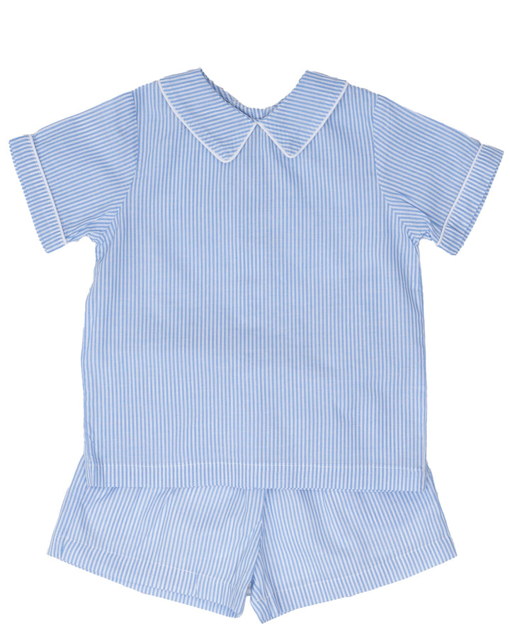 Finn Blue Stripe Short Set
