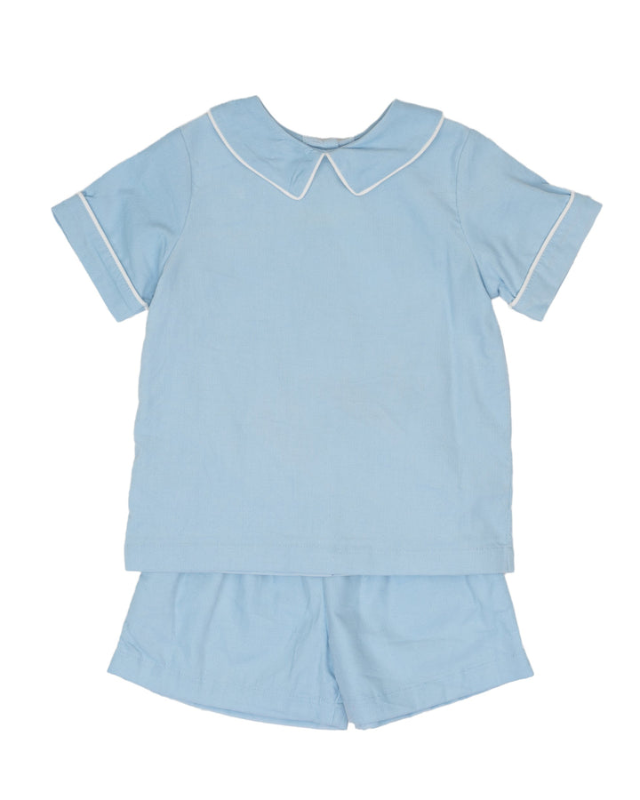 Crawford Blue Cord Short Set