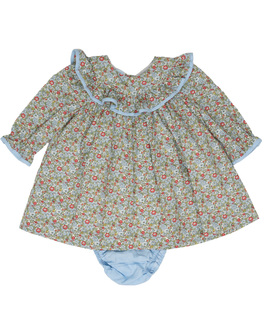 Layla Green & Blue Floral Bloomer Set