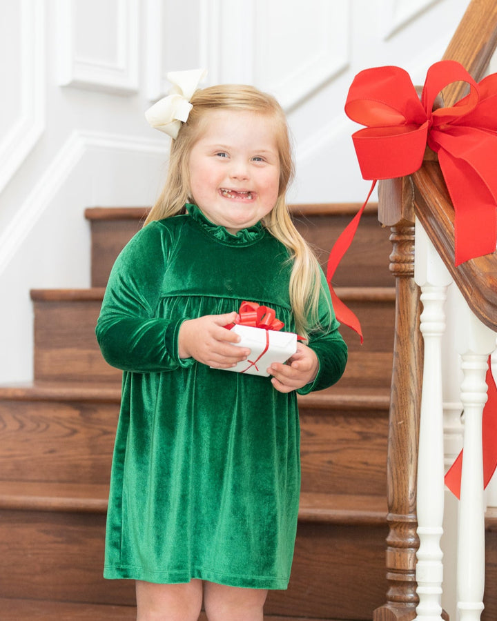 Kaitlin Green Velvet Dress