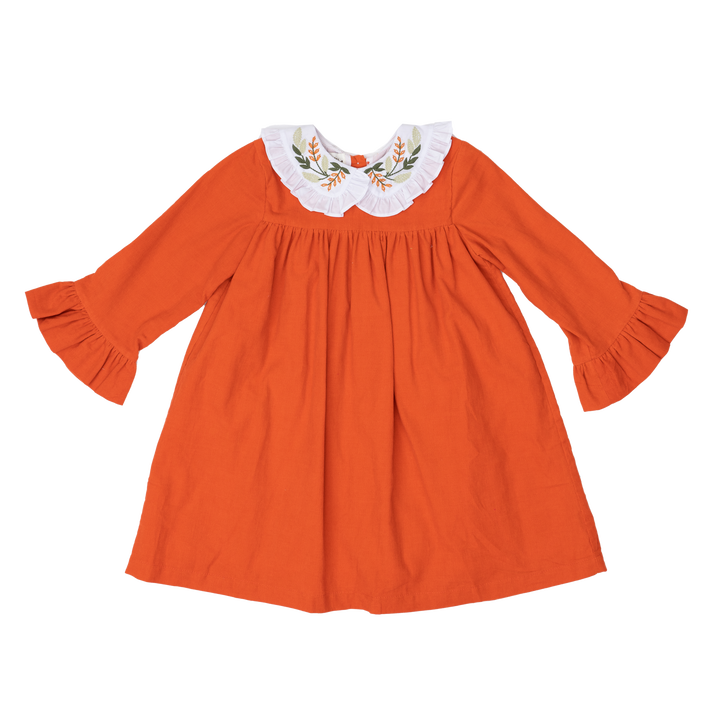 Meri Orange Cord Dress